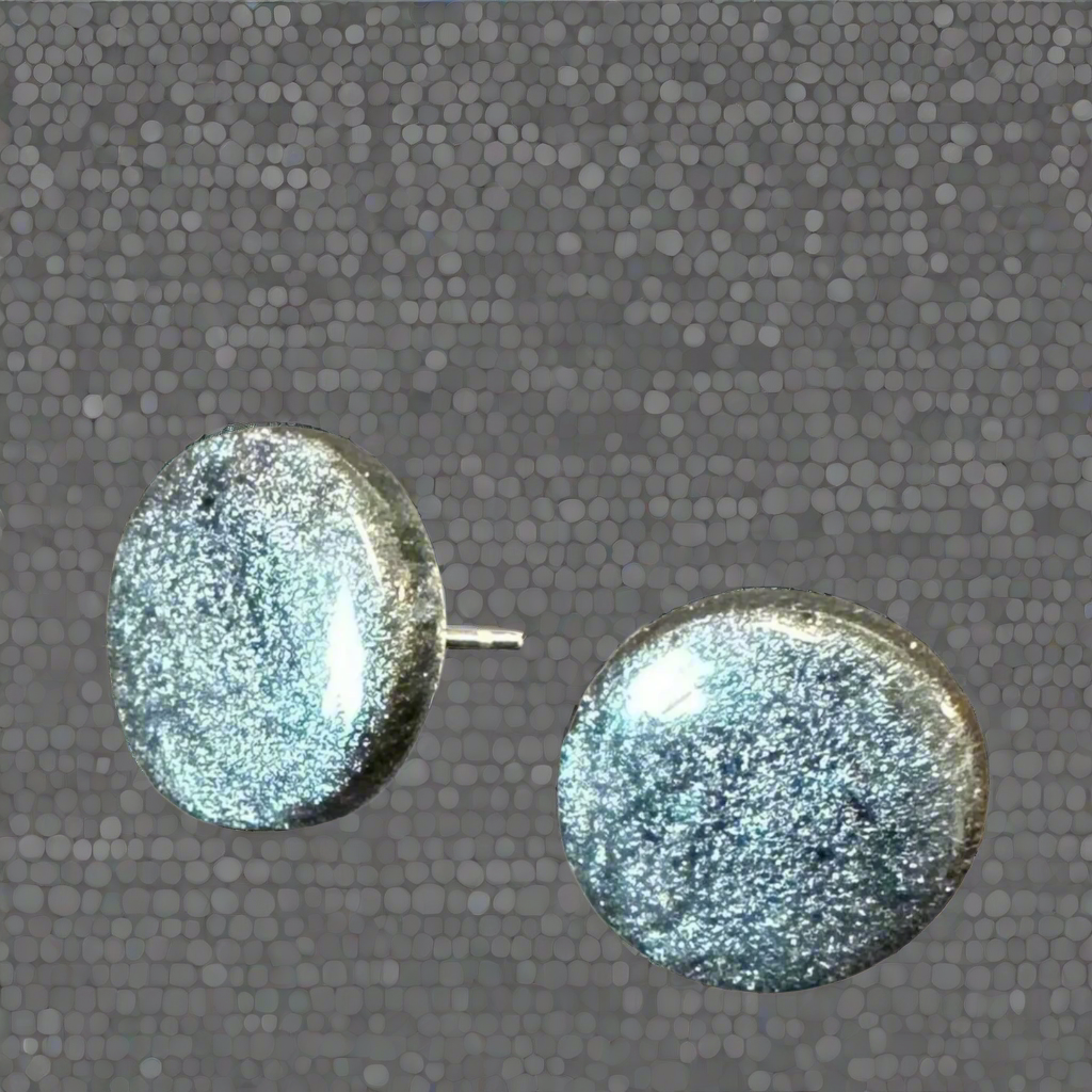 Small Round Button Earrings