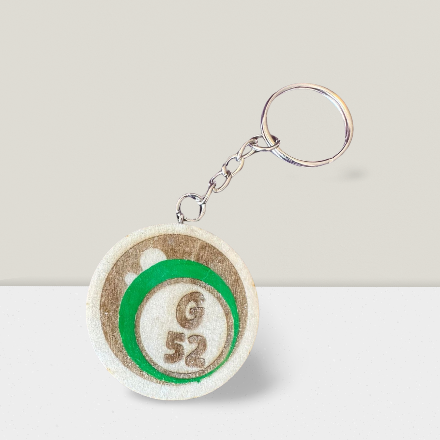 Round Thin Wooden Keychains