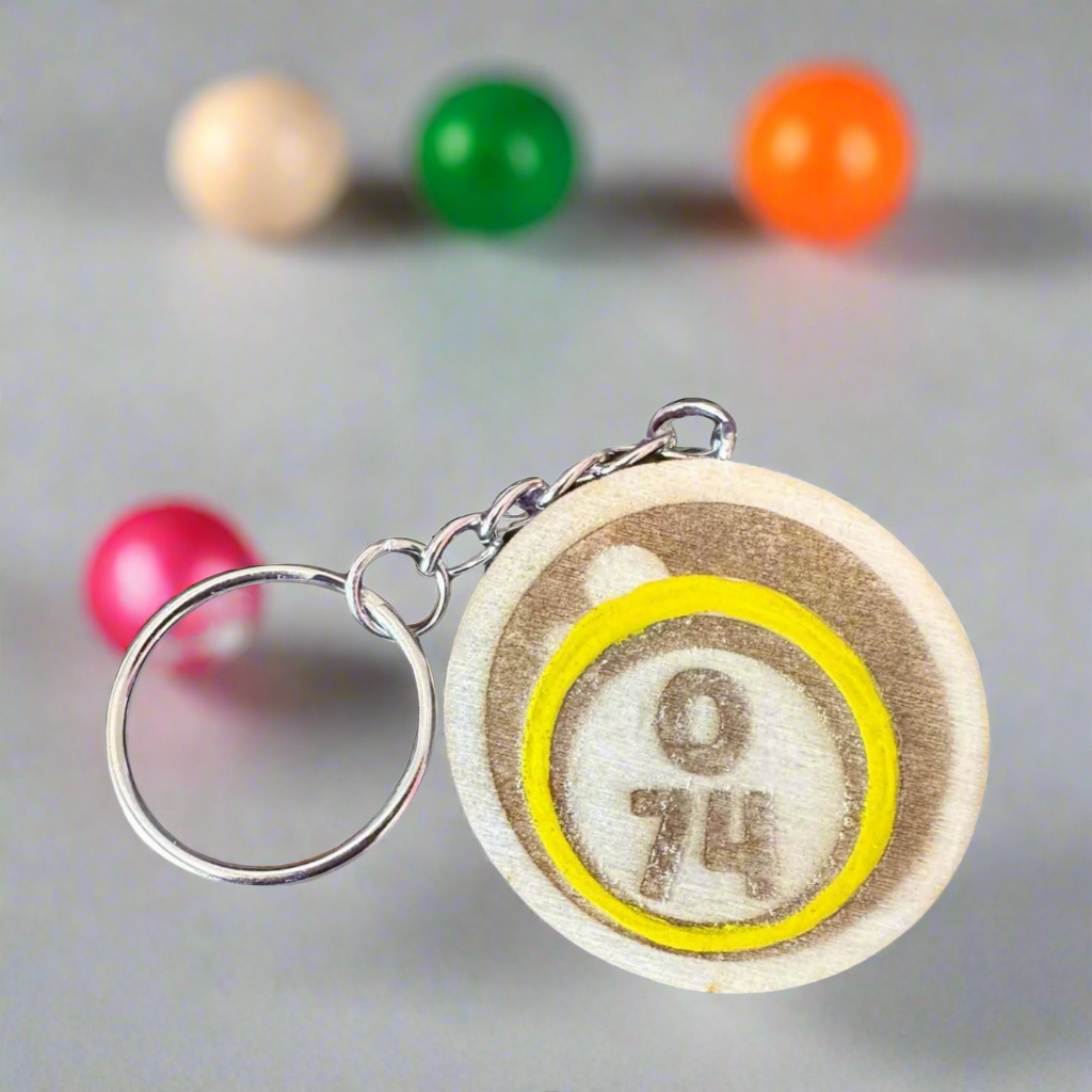 Round Thin Wooden Keychains