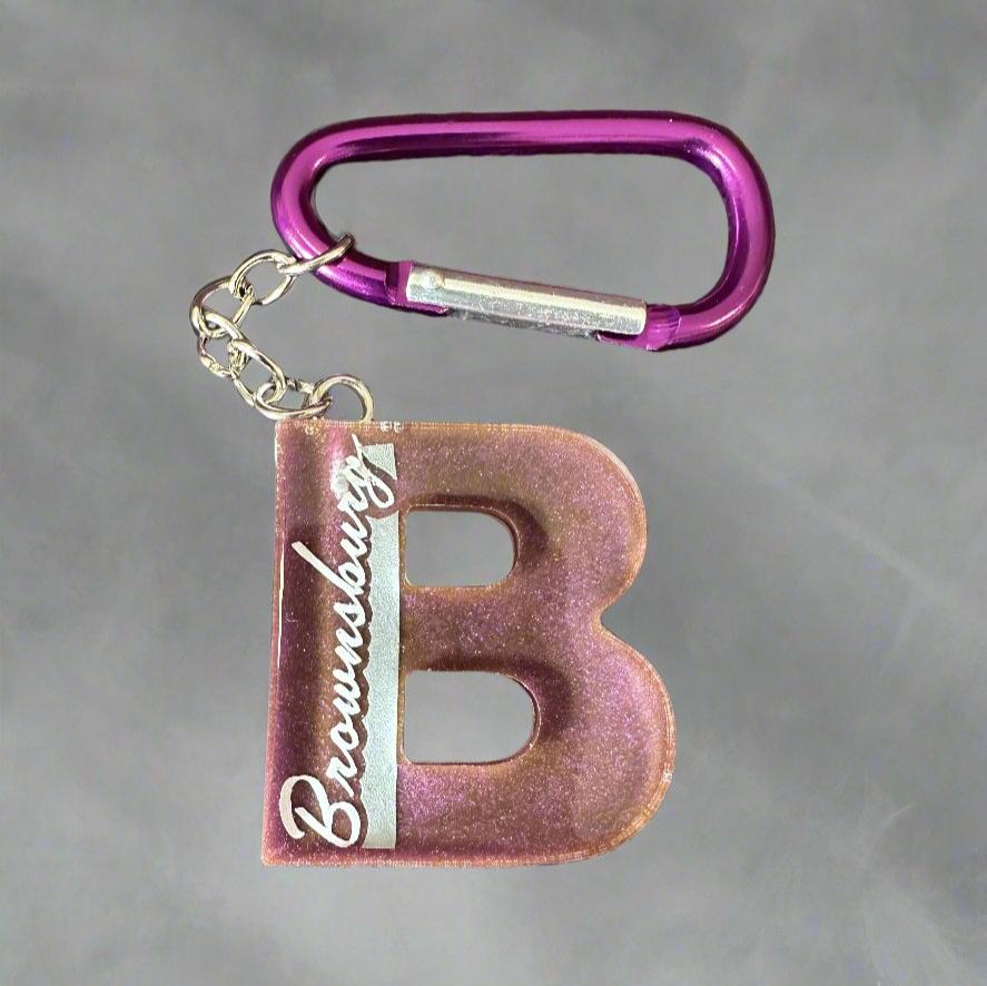 School Letter Keychain