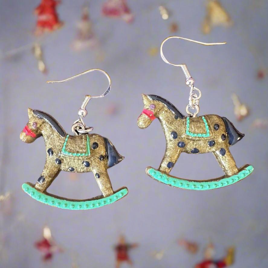 Hobby Horse Dangle Earrings