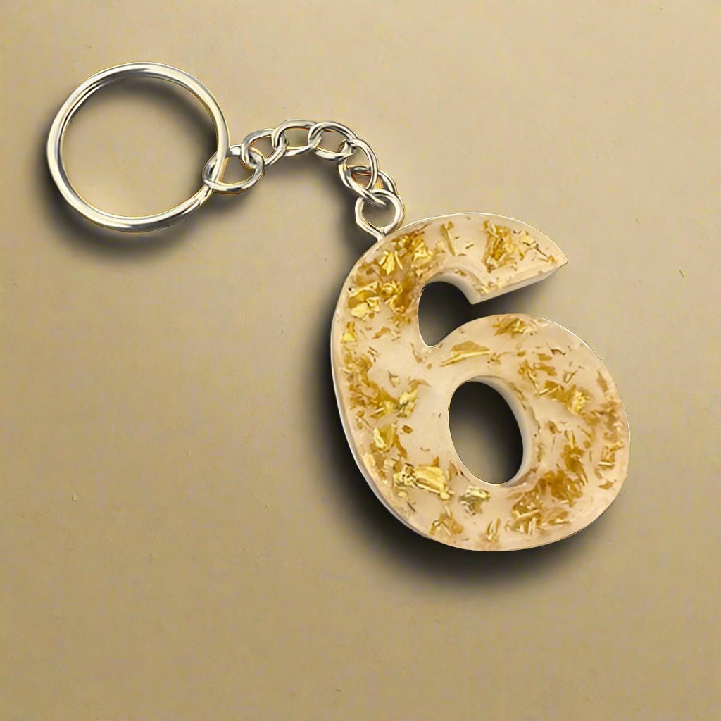 Large Square Numbers Keychains